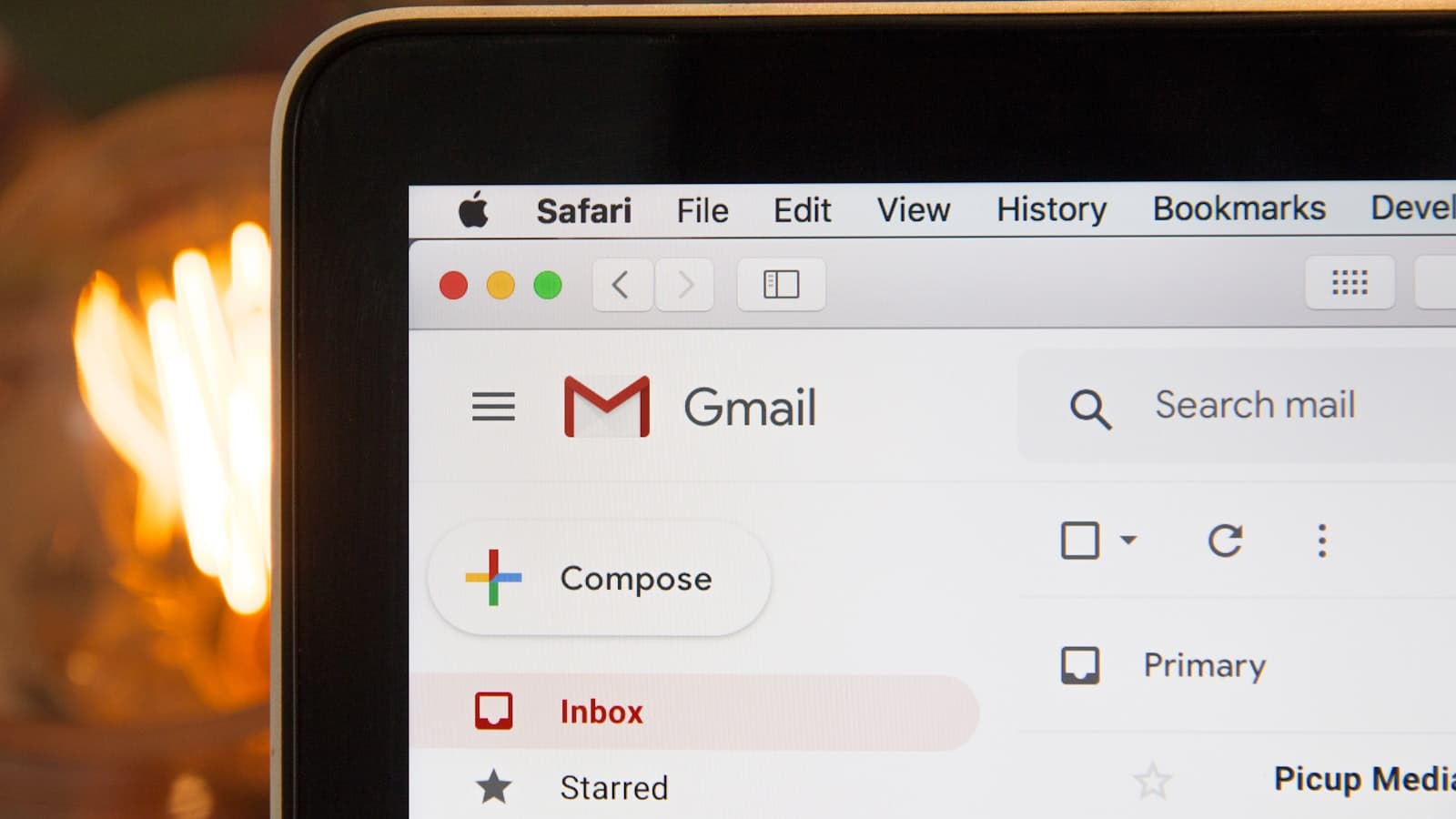 A Gmail inbox open in a browser