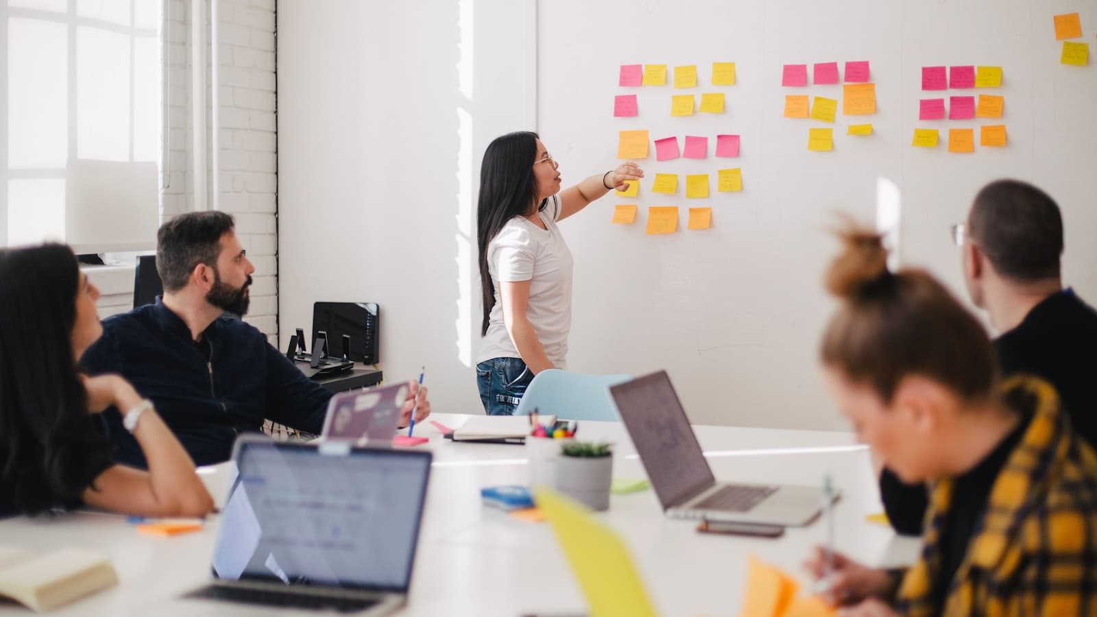 People in a workplace training session